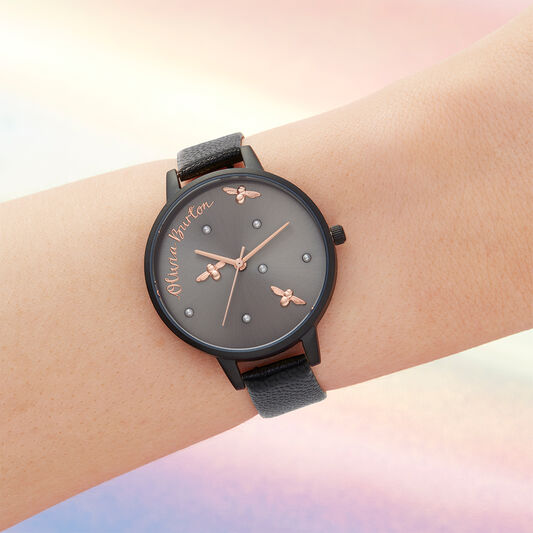 Pearly Queen Matte Black & Rose Gold