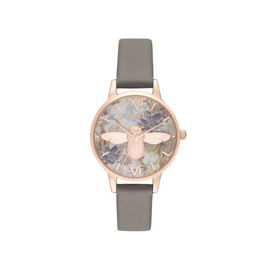 Midi 3D Bee Vegan London gray & Rose Gold