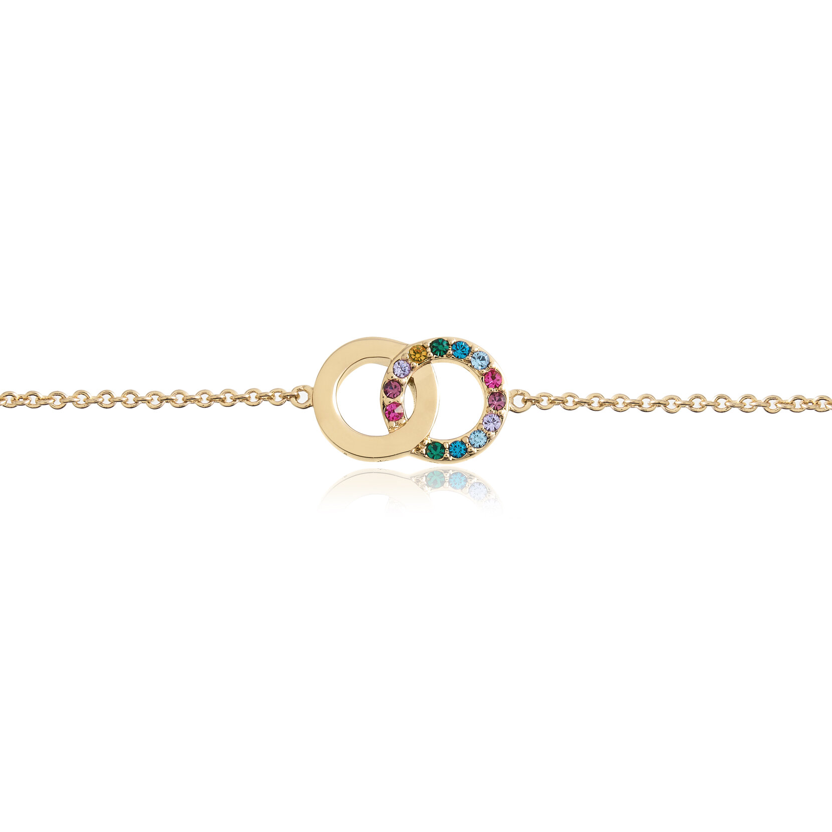 Gold Rainbow Interlink Bracelet