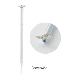 Celebration Bee Pen&nbsp;Sapphire Crystal & Silver&nbsp; Sept