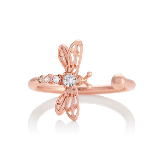 Dancing Dragonfly Ring Rose Gold