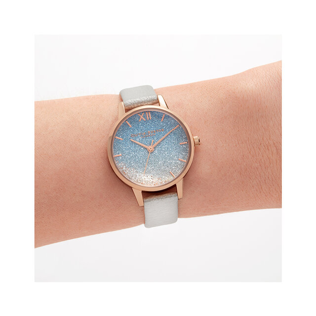 30mm Rose Gold & Pink Leather Strap Watch