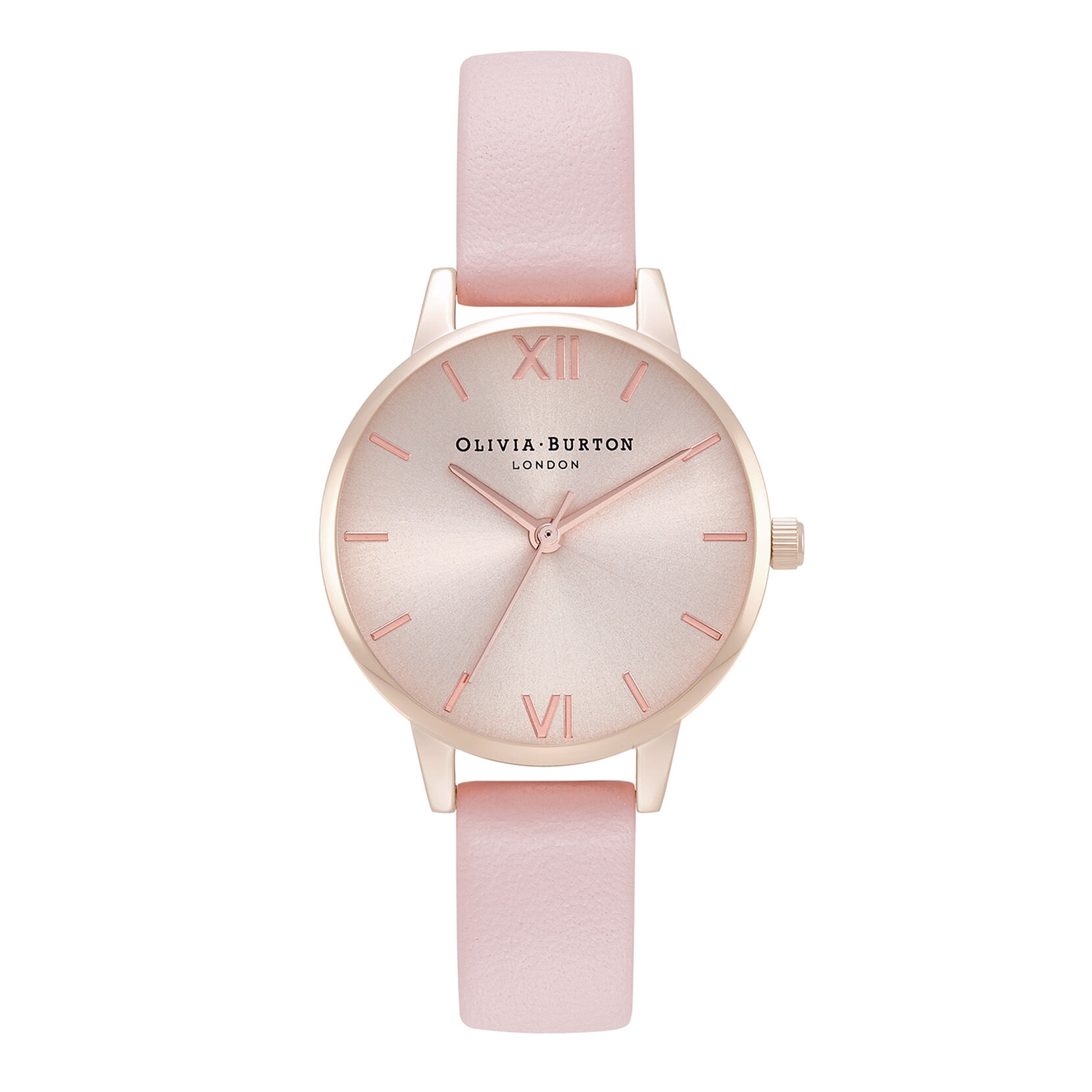 The England  30mm Rose Gold & Pink Leather Strap Watch