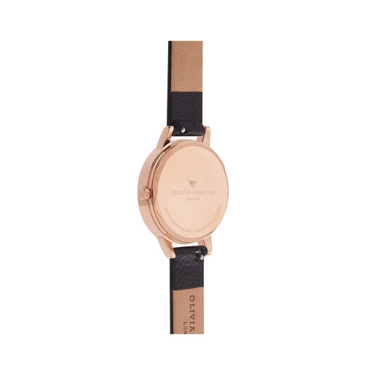 Midi Dial Black And Rose Gold Watch