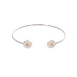 Daisy Open Ended Bangle Silver & Gold