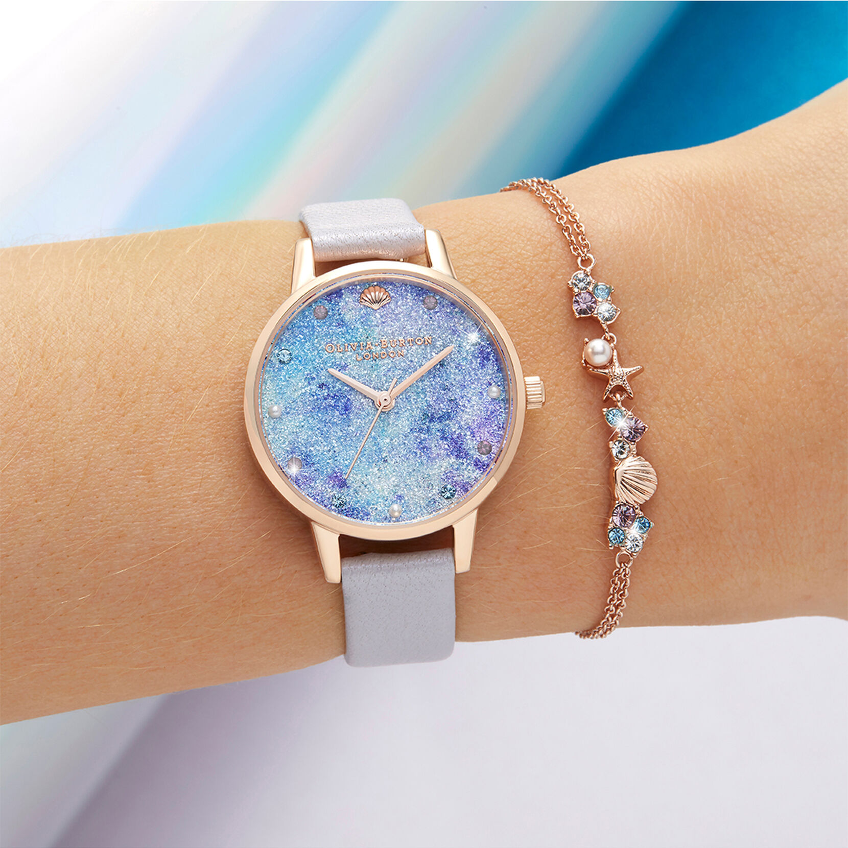 Deep Sea Dial, Pearl Lilac Strap & RG Watch with Lilac & RG Bracelet