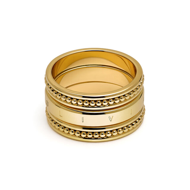 Ever Stacked Gold Plated Rings M
