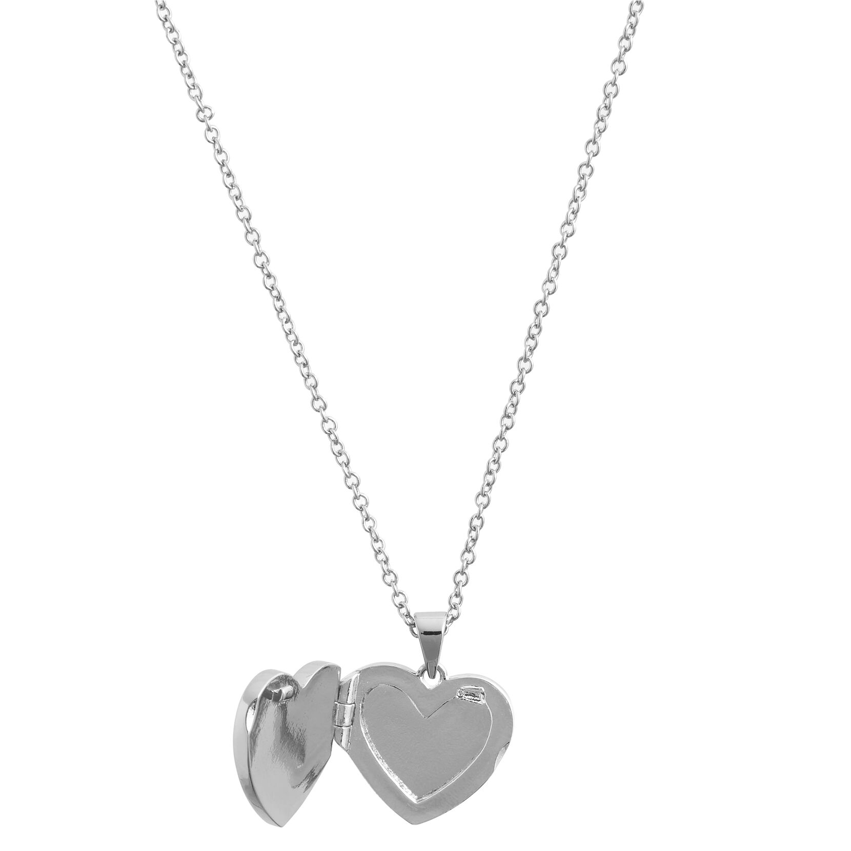Celestial North Star Silver Heart Locket