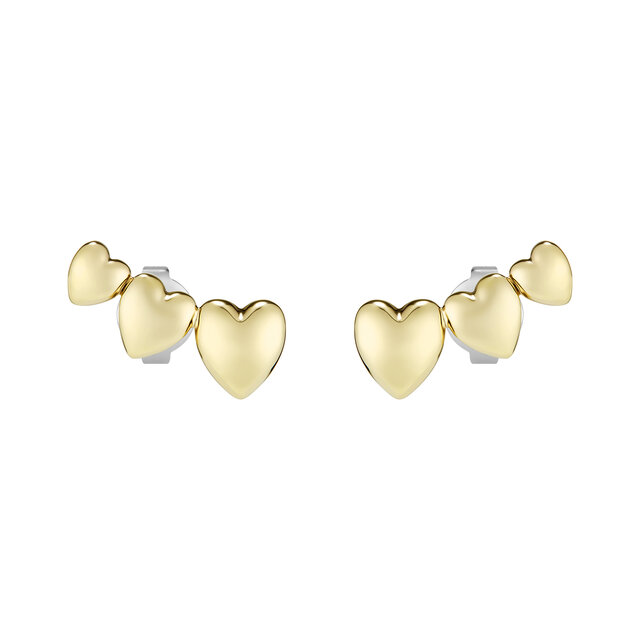 Mini Heart Gold Plated Stud Earrings