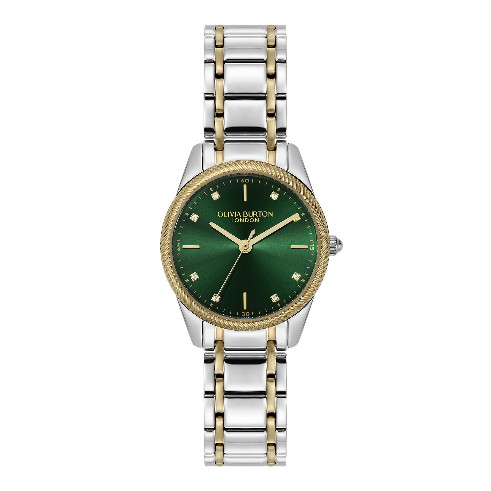 28mm Egerton Forest Green & Two Tone Bracelet Watch
