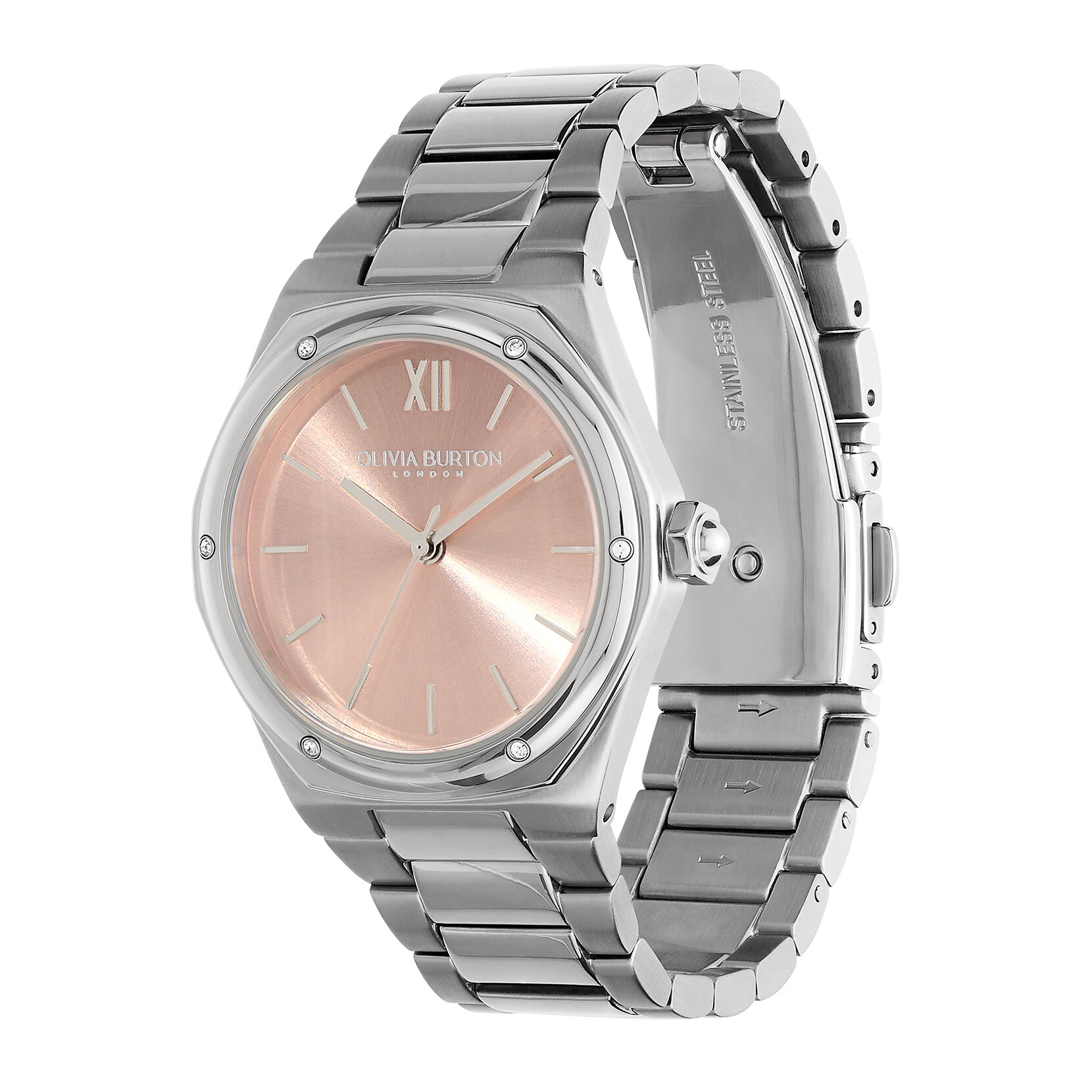 33mm Hexa Blush & Silver Bracelet Watch