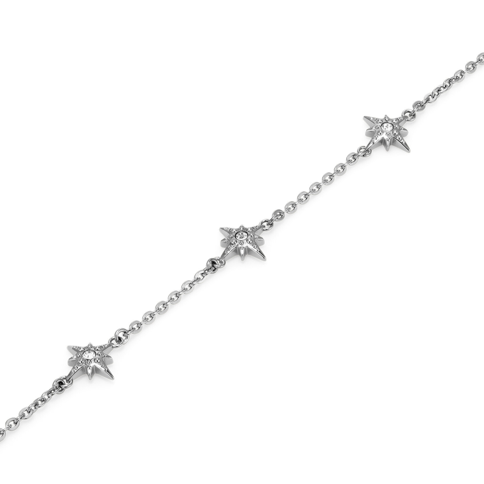 Ever Stacked North Star Silver Tone Stacking Bracelet