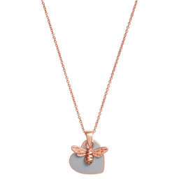 You Have My Heart Necklace Grey & Rose Gold