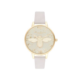 Celestial  3D Bee, Pearl Pink & Gold 