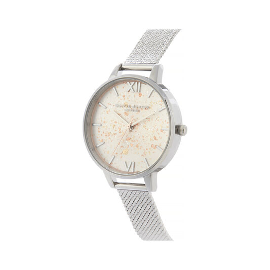 Celestial Demi Dial Watch with Boucle Mesh