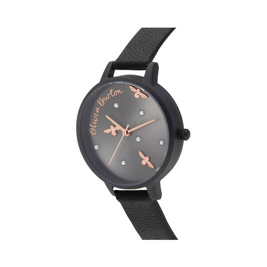 Pearly Queen Matte Black & Rose Gold