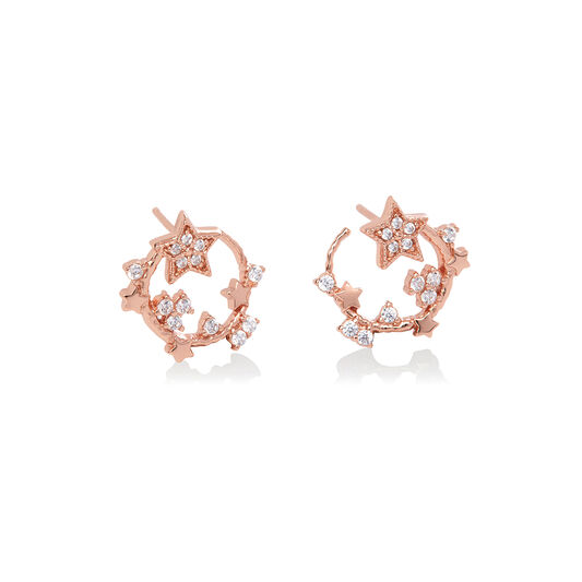 Celestial Swirl Hoops Rose Gold