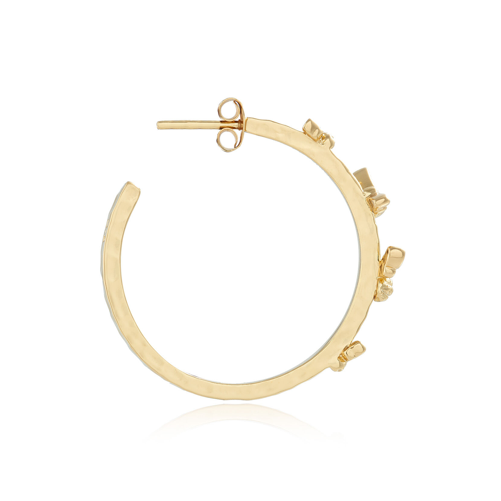Lucky Bee Gold Statement Hoops