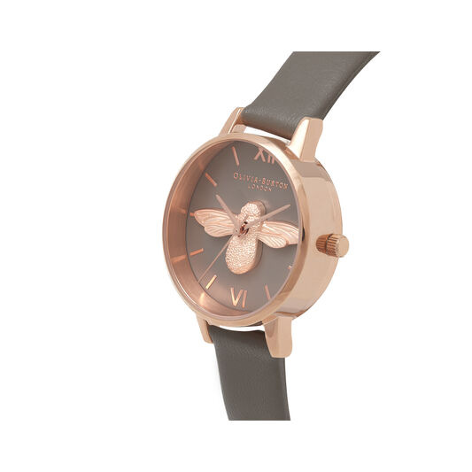 3D Bee London Grey & Rose Gold