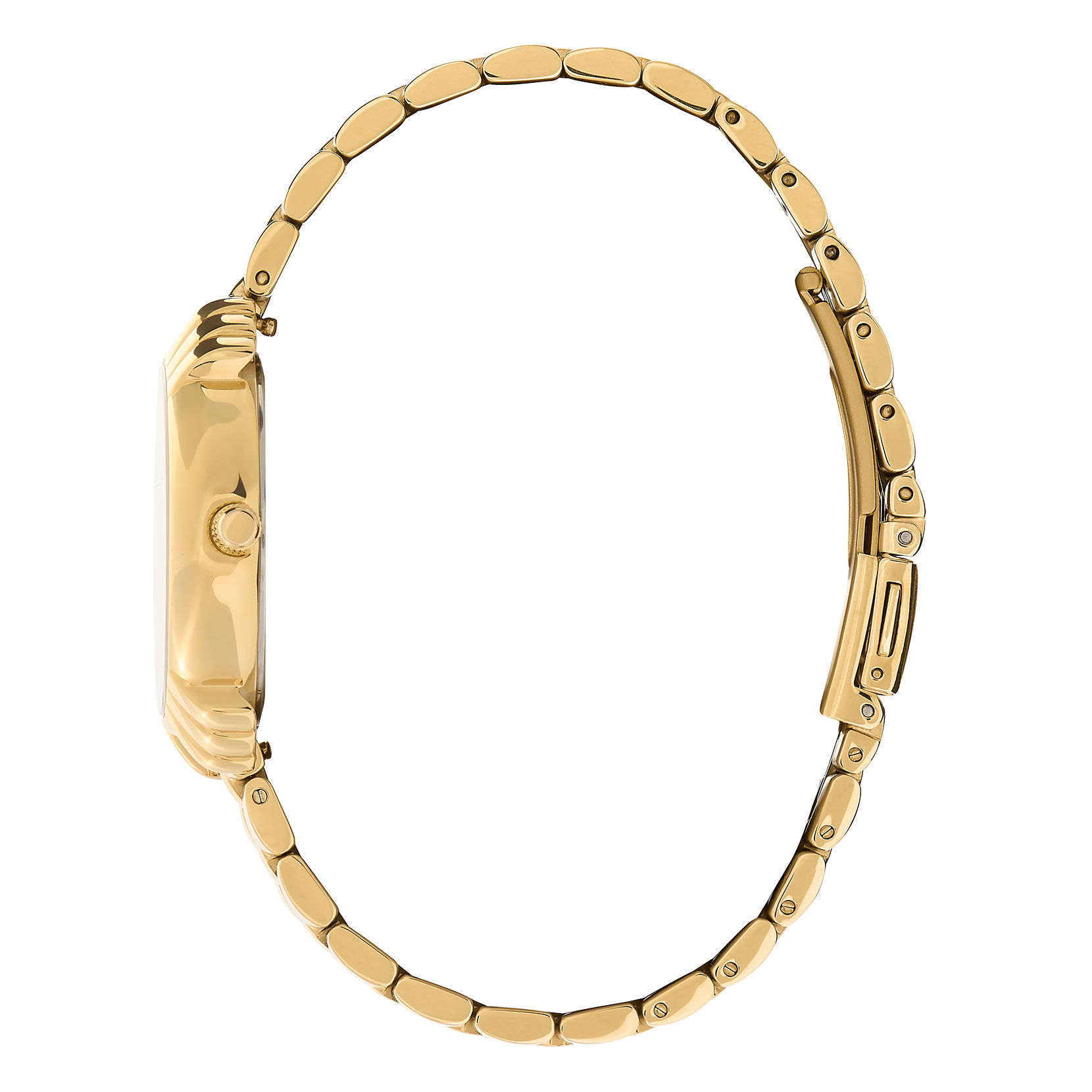 Art Deco 30mm Emerald & Gold Bracelet Watch