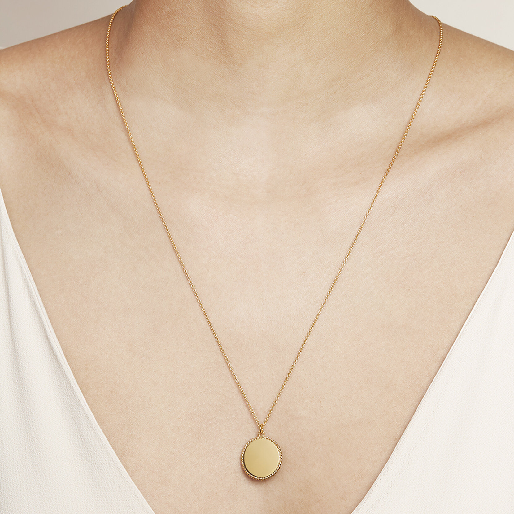 Gold Disc Necklace