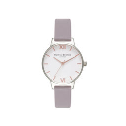 Midi Dial White Dial Grey Lilac Watch, Rose Gold & Silver