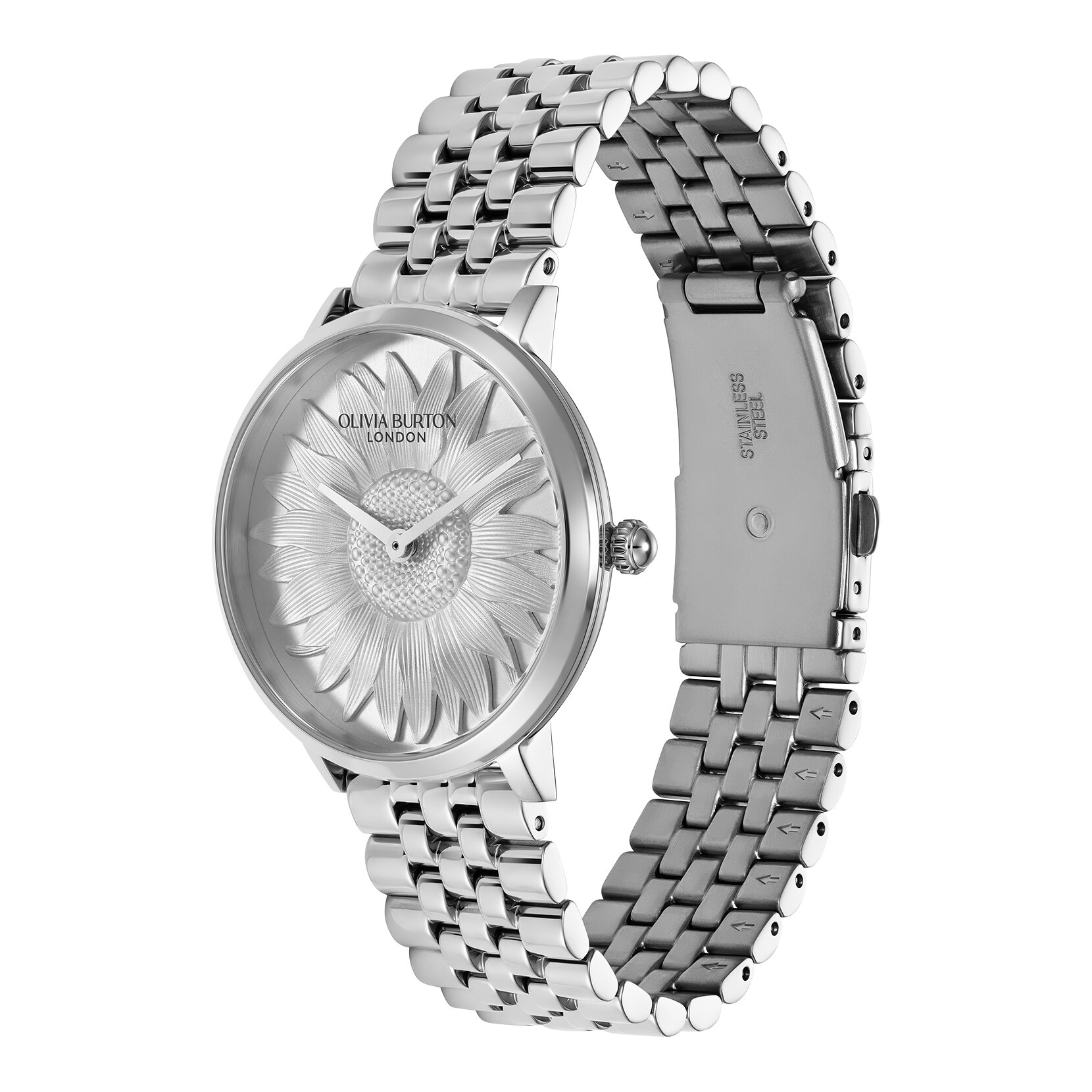 36mm Sunflower Silver Bracelet Watch