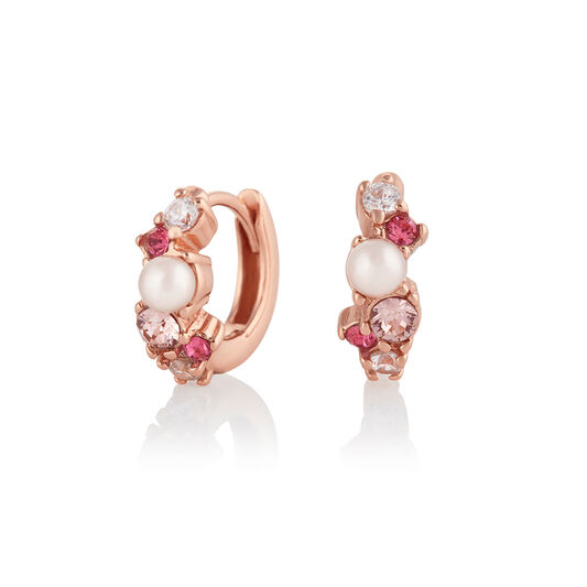 Under The Sea Huggie Hoops Rose Gold