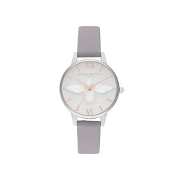 Midi Dial Grey Lilac Rose Gold & Silver
