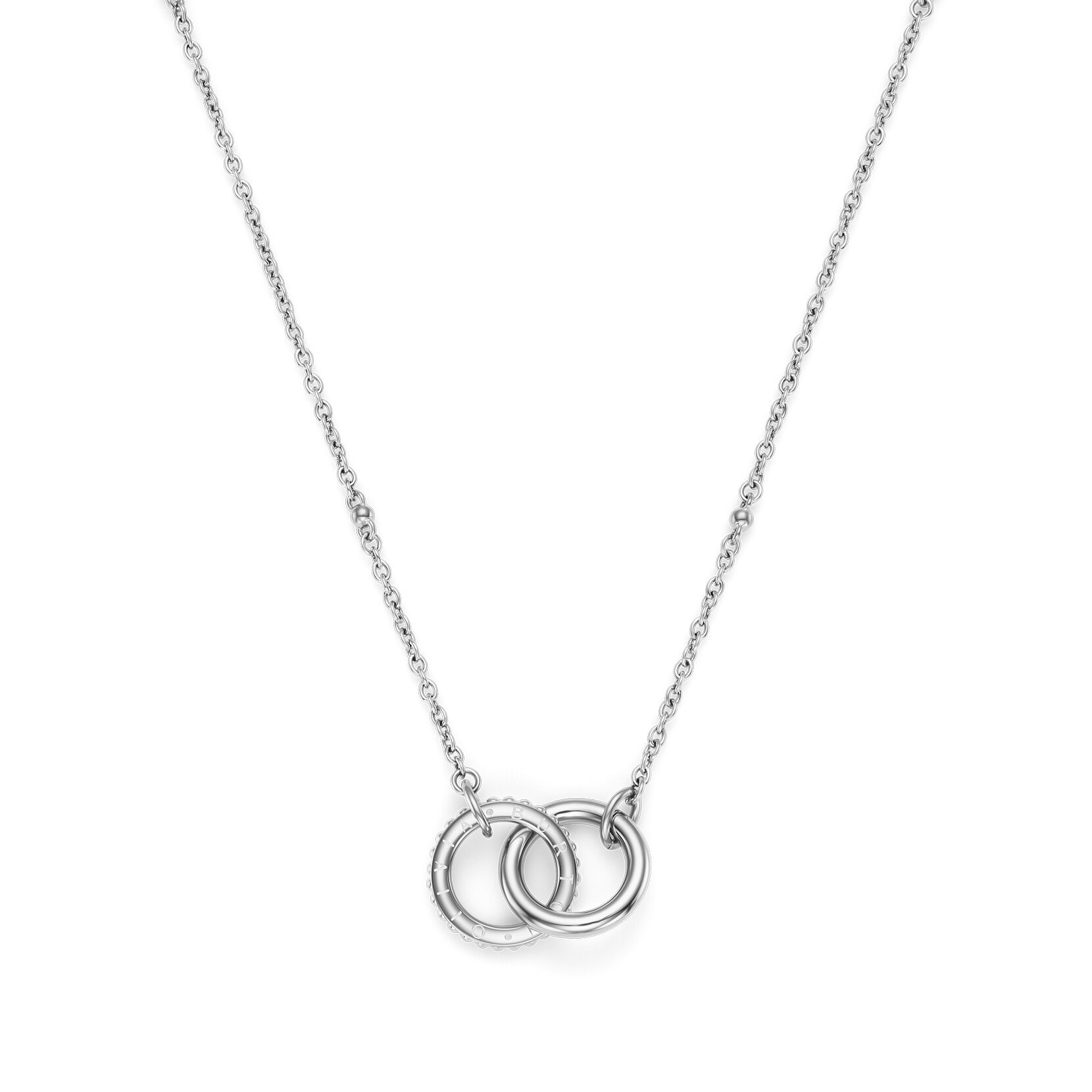 Amity Interlock Silver Tone Necklace