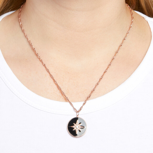 Rose Gold North Star Pendant Necklace