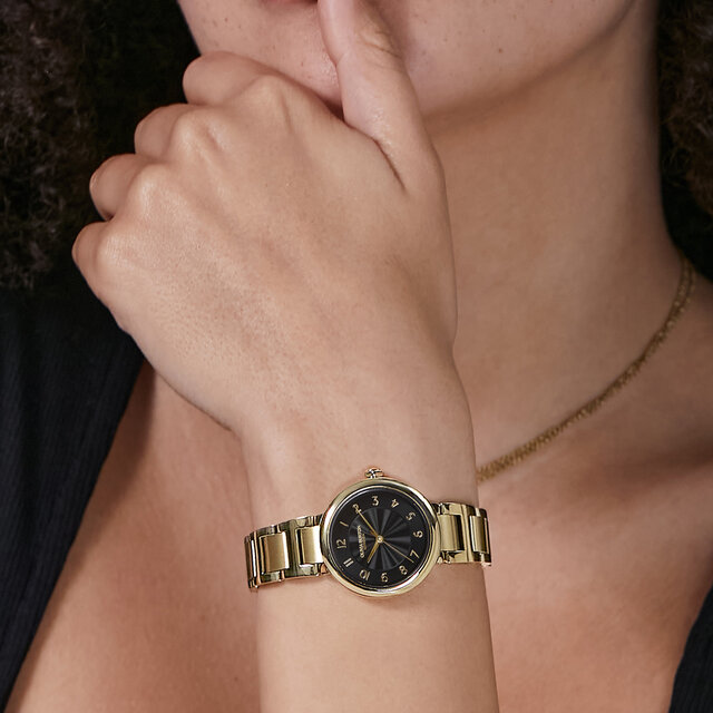 30mm Pembroke Black & Gold Bracelet Watch