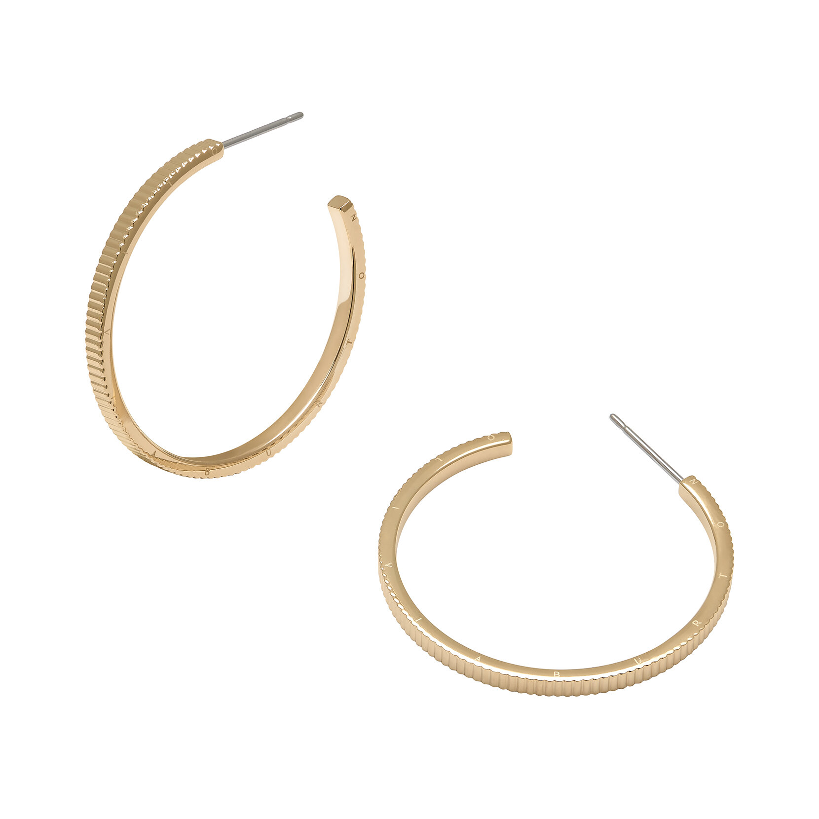 Linear Gold Hoop Earrings