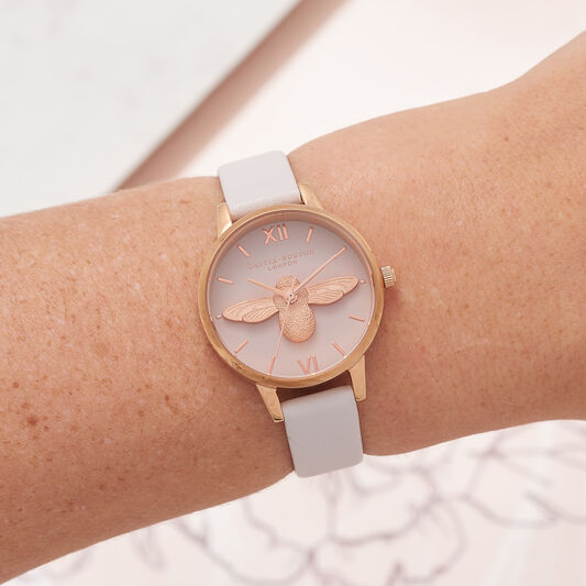3D Bee Blush Dial Blush & Rose Gold Watch