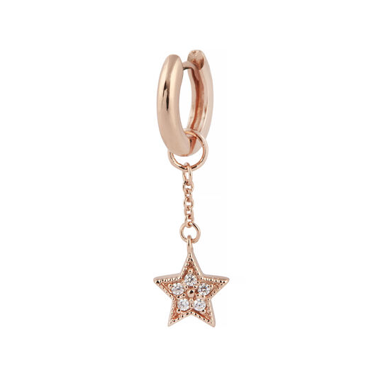 Celestial Huggie Charm Rose Gold