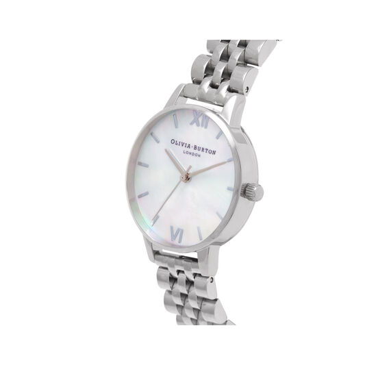 Mother of Pearl White Bracelet, Silver