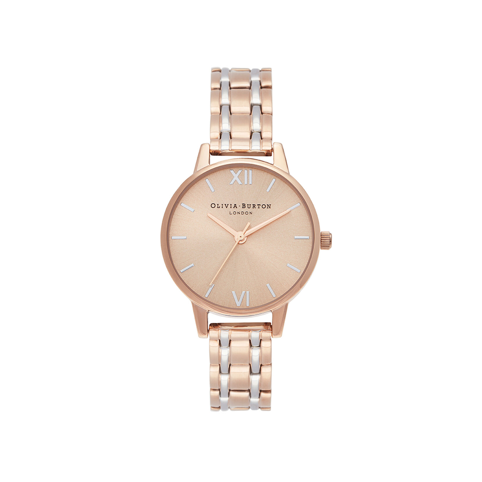 The England  30mm Silver & Rose Gold Bracelet Watch