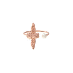 Pearl Bee Ring Rose Gold  