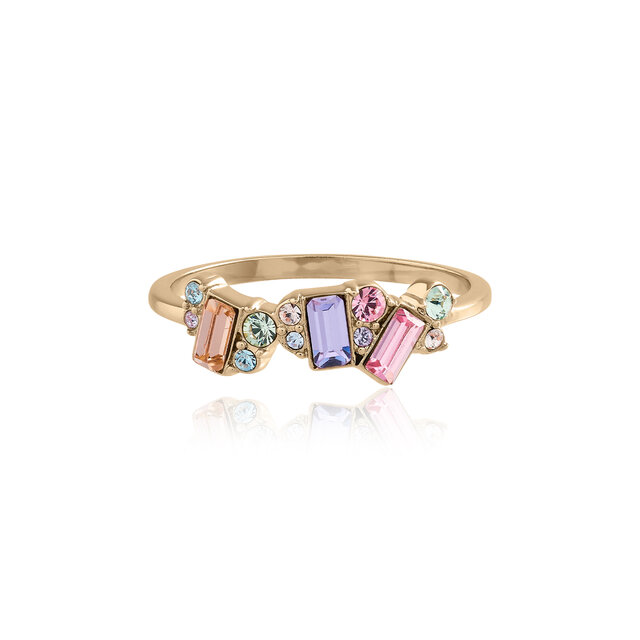 Gold Rainbow Cluster Ring