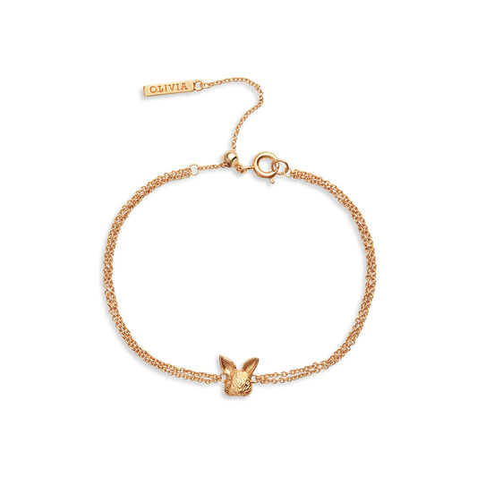 3D Bunny Chain Bracelet Gold