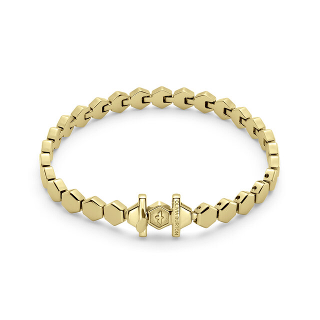 Petite Honeycomb Gold Plated Cuff Bracelet