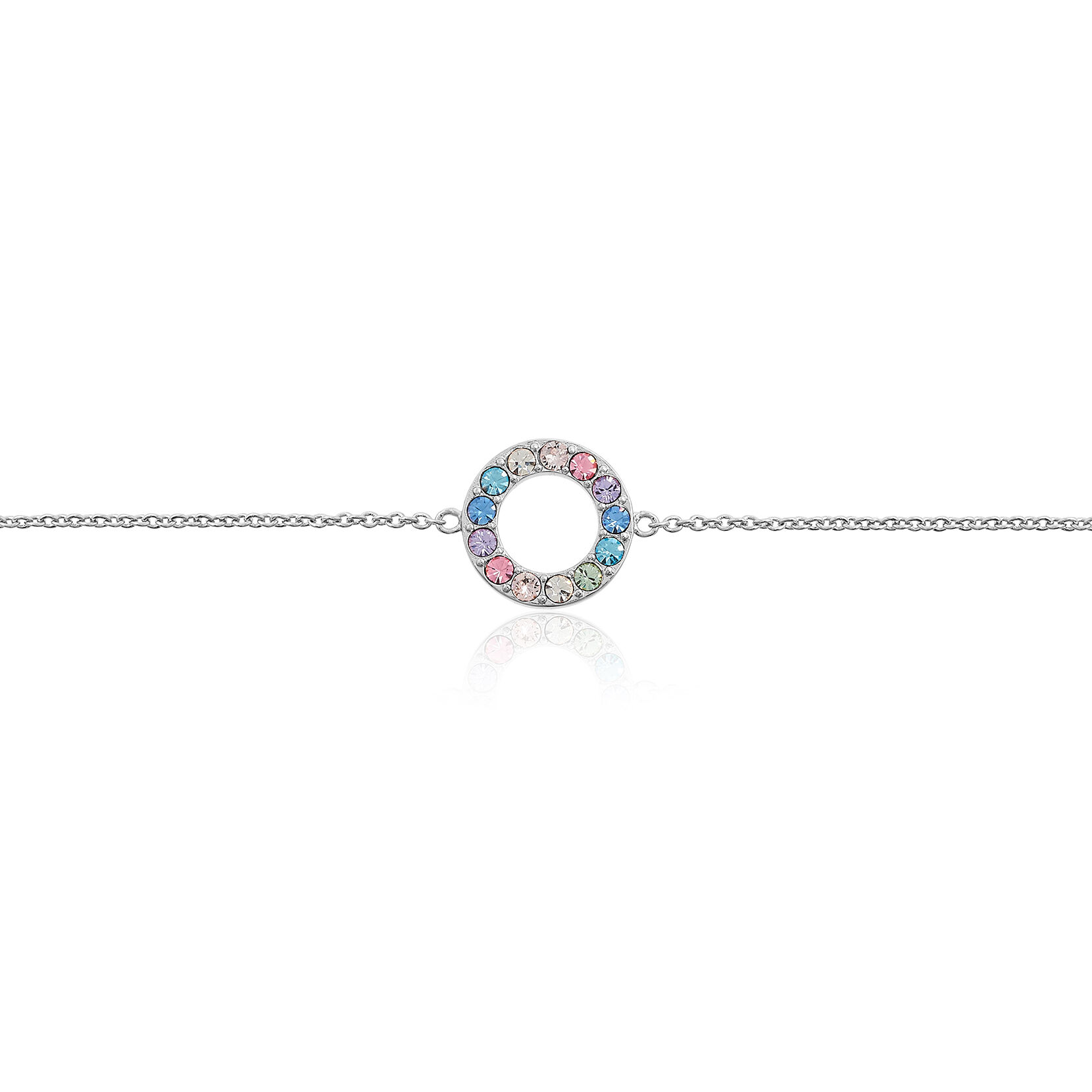 Rainbow Halo Bracelet Silver