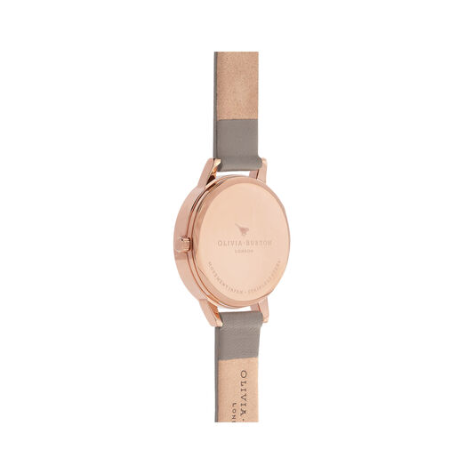 Midi Signature Floral London Grey & Rose Gold Watch