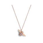 Bejewelled Bee Necklace Rose Gold & Amethyst