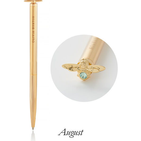 Celebration Bee Pen Chrysolite Crystal & Gold Aug