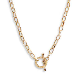 Bejewelled T-Bar Necklace Gold