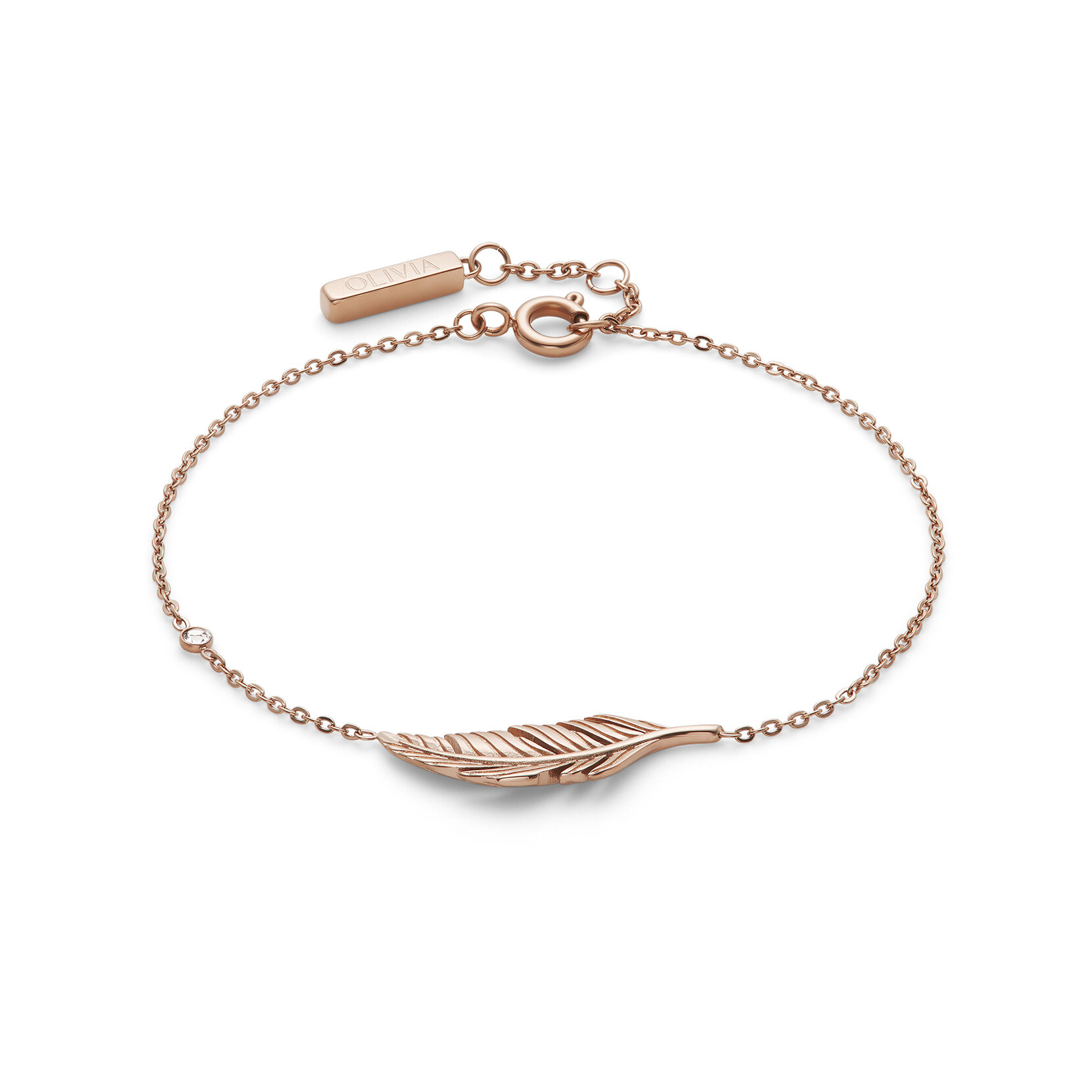 Feather Rose Gold Plated Bracelet