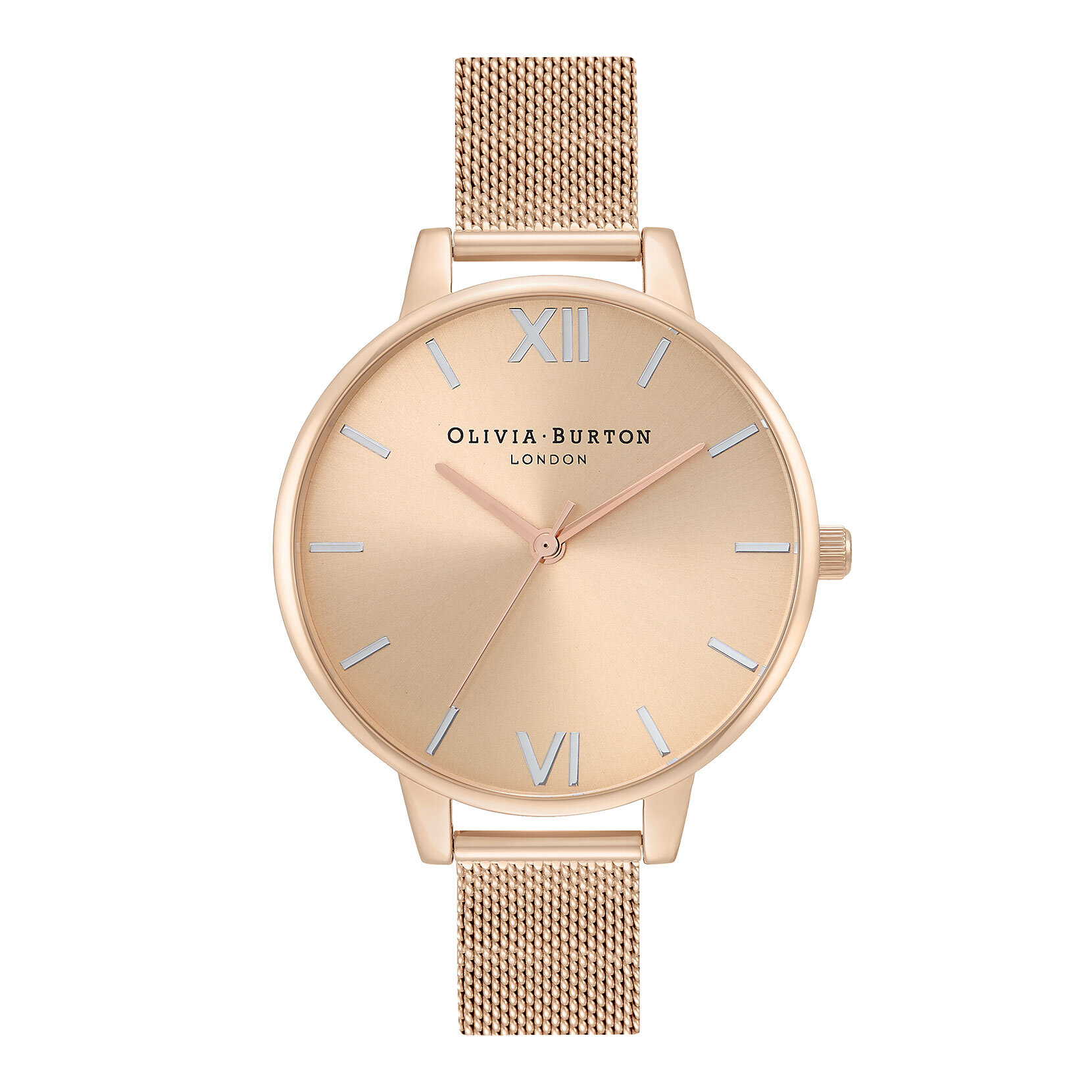 34mm Rose Gold Mesh Watch