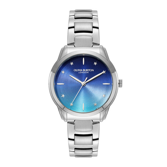 36mm Colourwave Blue Ombre & Silver Bracelet Watch