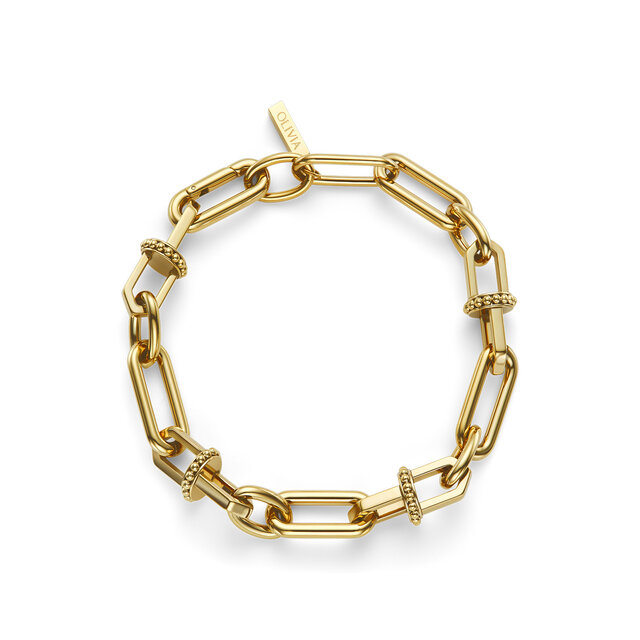 Anchor Link Gold Plated Bracelet